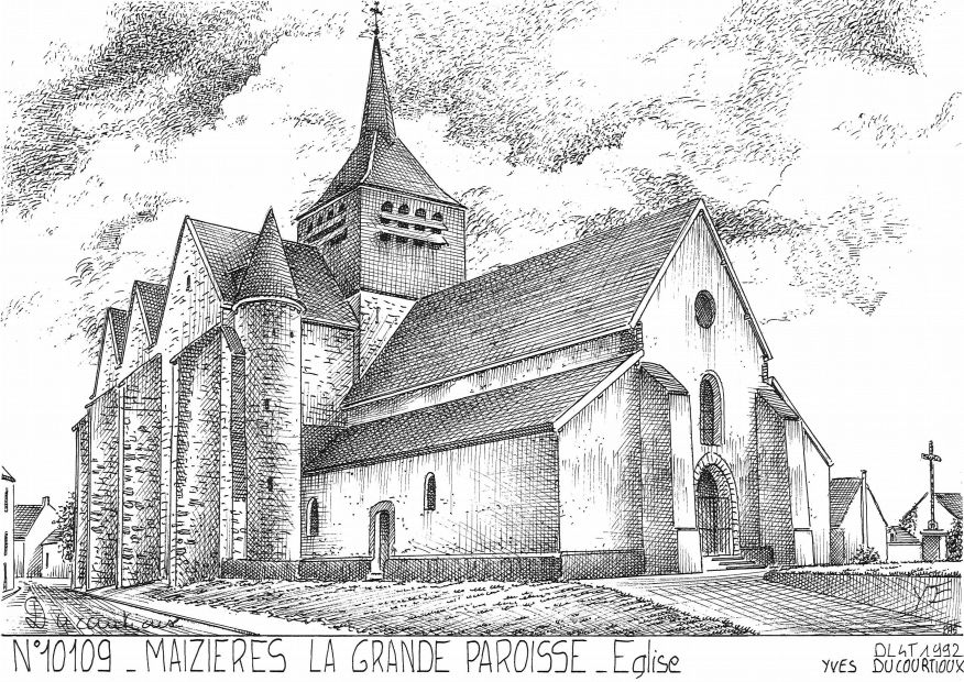 N 10109 - MAIZIERES LA GRANDE PAROISSE10 - église